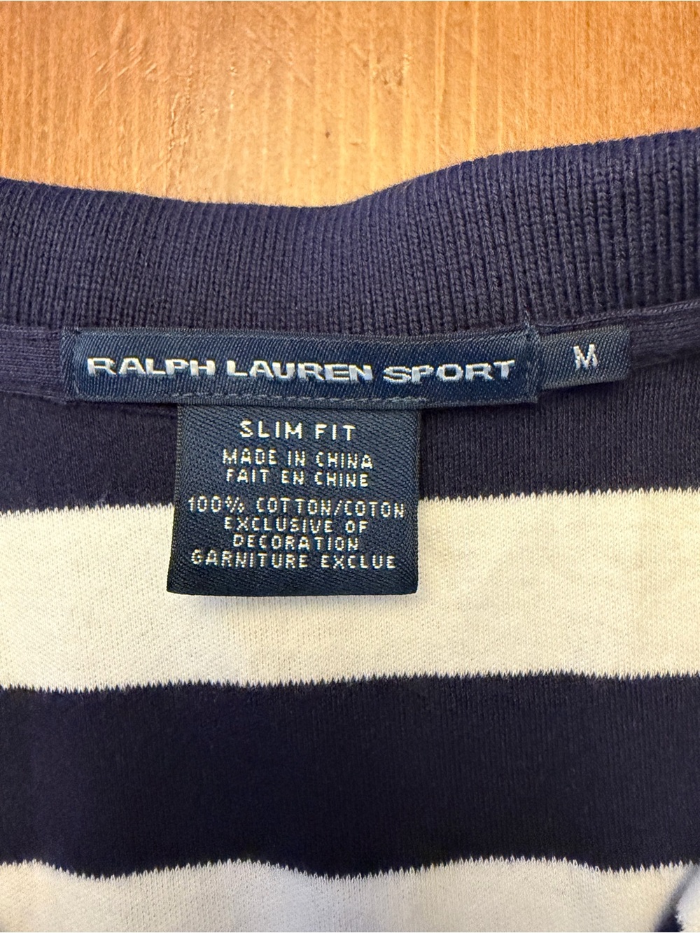 Ralph Lauren Women’s Navy & White Striped Polo Shirt size M - Picture 5 of 5